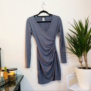 Fashion Nova Wrap-Style Ruched Dress